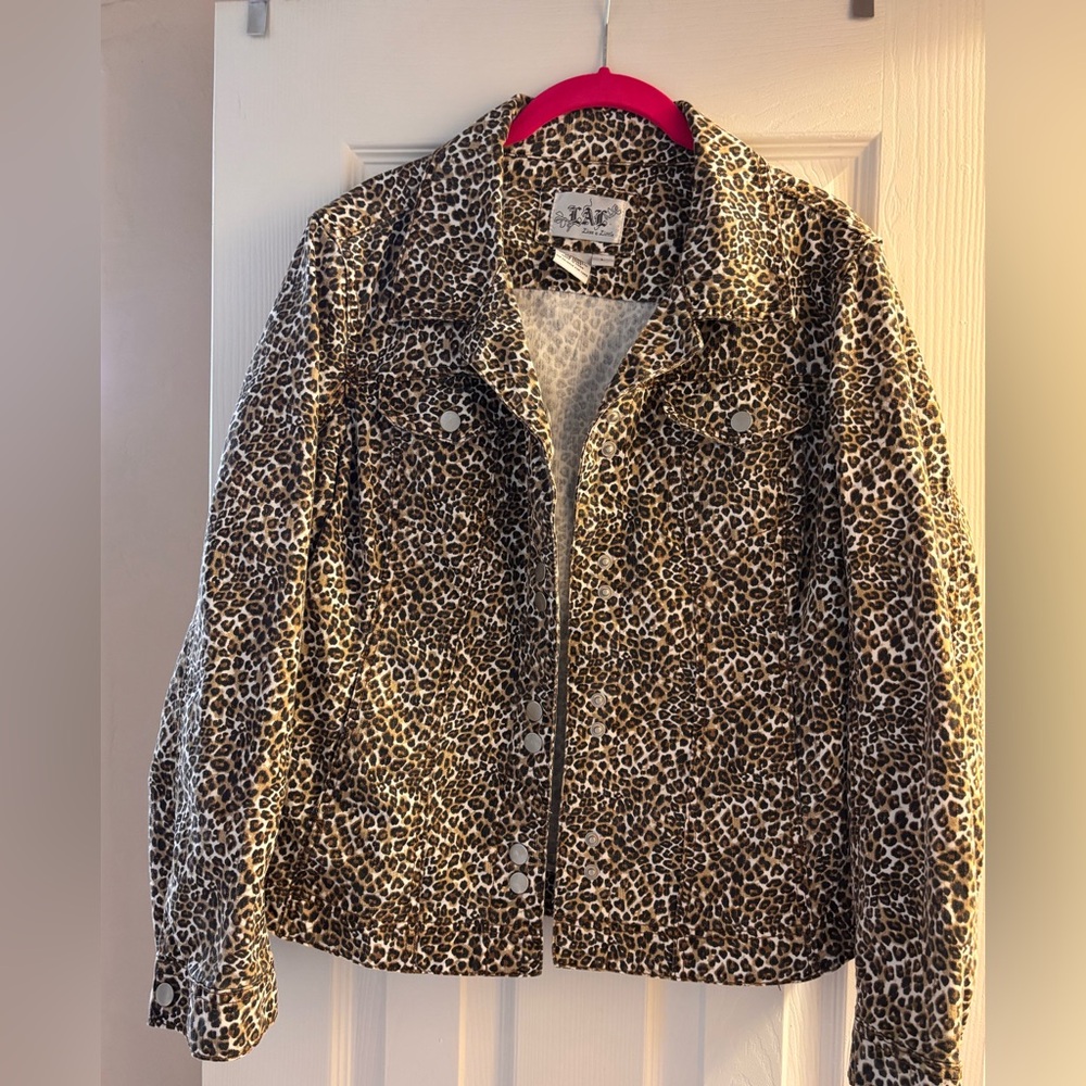 Live a Little Leopard Print Jean Jacket